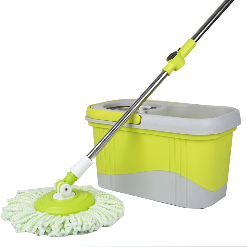 

360 degree spin magic mop floor cleaning mop and bucket set, Green/purple