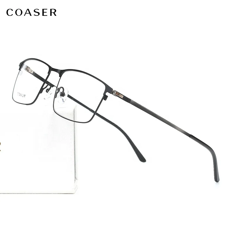 

Eyewear Glasses Frame Titanium Men Computer Clear Optical Prescription Designer Eyeglasses Myopia Reading Hipster Eye Spectacles, Silver;black;coffee;grey