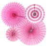 4 packs Paper Fans Baby Shower Supplier Engagement Party Decorations Paper Pinwheels Paper Rosettes factory manufacturer