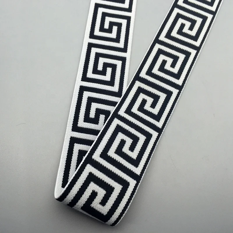 
Soft printed customizedelastic band underwear jacquard woven shiny elastic band for boxer waistbands 