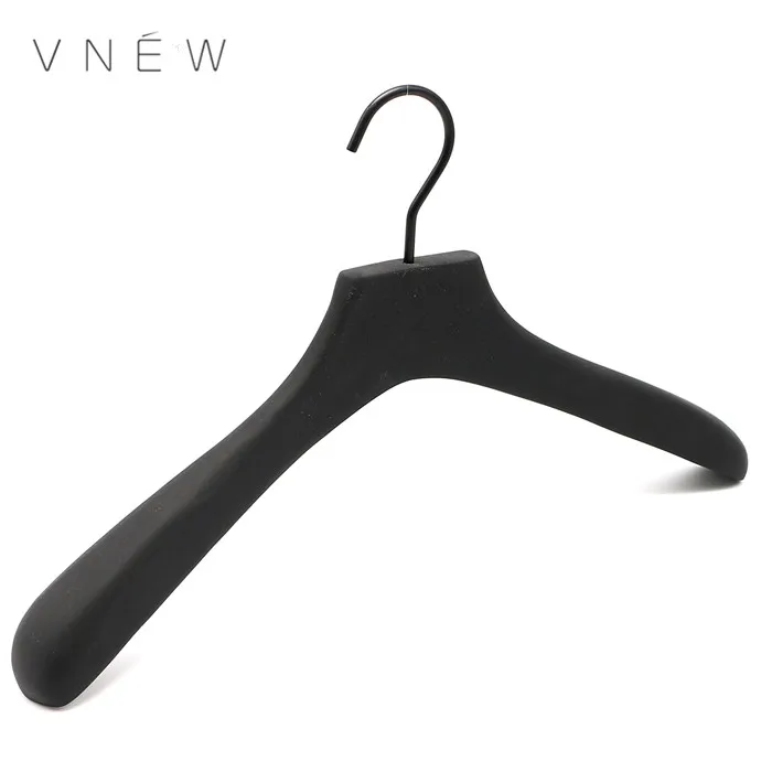 New Fashion Clothes Black Rubber Paint Wooden Coat Hangers Wood Hanger