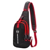 black shoulder tote Messenger Chest Bag China Manufacturer Fashionable Cheap blank printed custom logo Sport Sling crossbody Bag