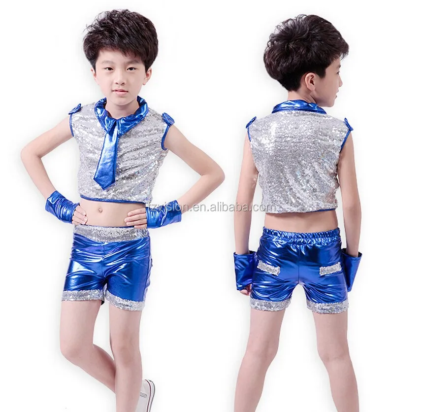 

Factory Wholesale Ballroom dance wear for kids Jazz dancing costumes too and pants set