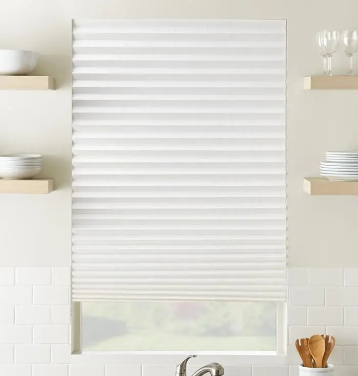 

Plain Color folding paper blinds, paper pleated blinds and shades, Black;white