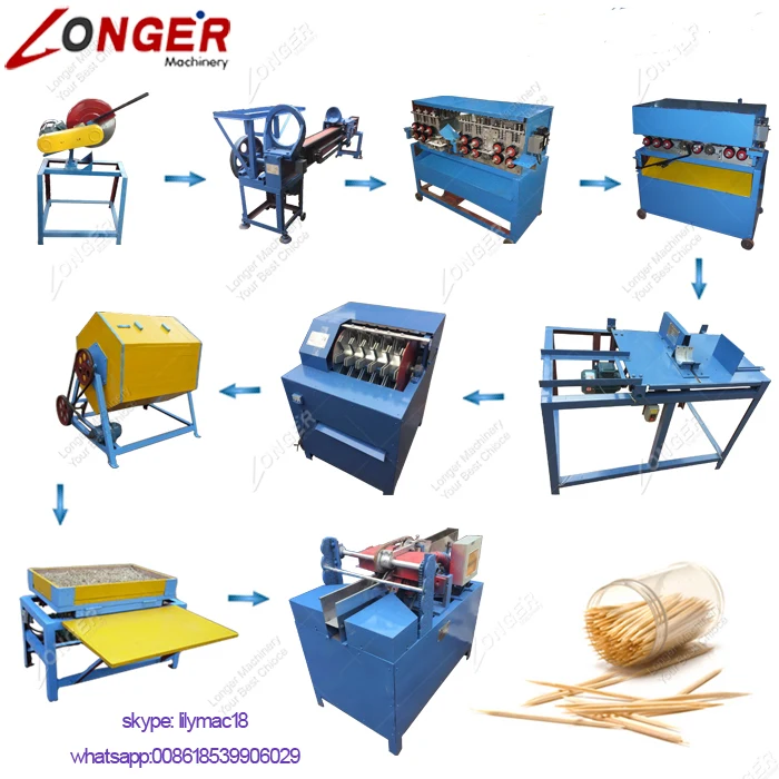 
Automatic Tooth Pick Making Processing Equipment Production Line Price Bamboo Toothpick Machine For Sale  (60119572971)
