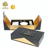 Unique design premium custom black matt lamination perfume samples black box packaging boxes