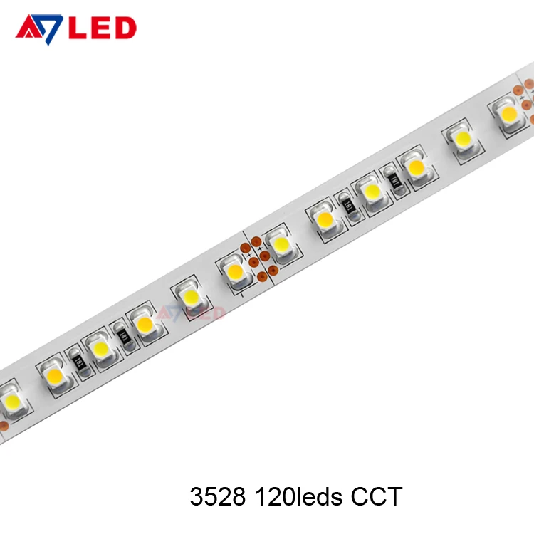 UL listed led tape light 3528 smd dc12v warm white cold white dual color changeable led flexible strip