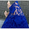 New Heavy royal blue chemical Guipure lace fabric african cord lace for wedding dress