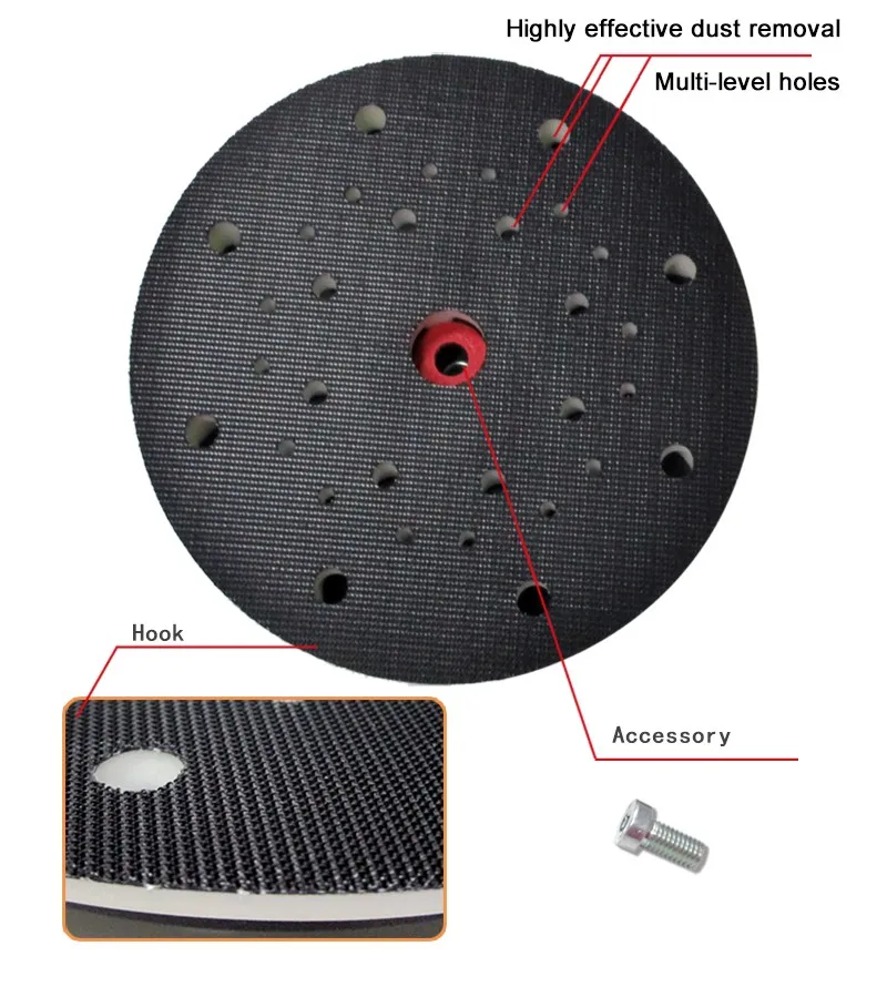 Hook And Loop Foam 6 Inch 150mm Backup Sanding Pad For Grinder Festool