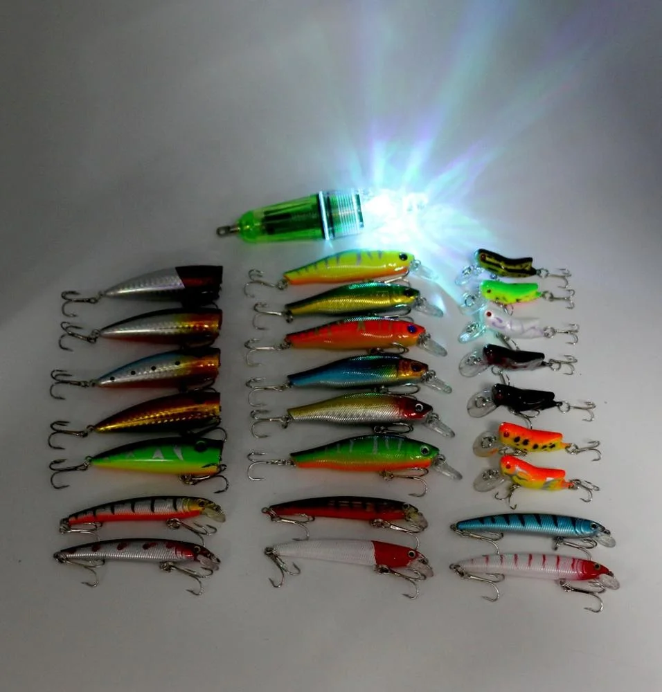 Hengjia 25pcs Mixed Sea Fishing Lure Sets Crank Bait Minnow Fishing ...