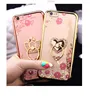 Rhinestone Cat Peacock Love Finger Holders Stands Electroplate Secret Garden Soft Case Cover For Samsung S9 S10 S8 cases shell