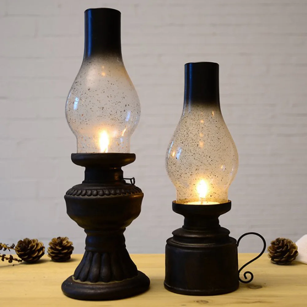 Premium Quality Big Size Nostalgic Kerosene Lamp Shaped Tea Light