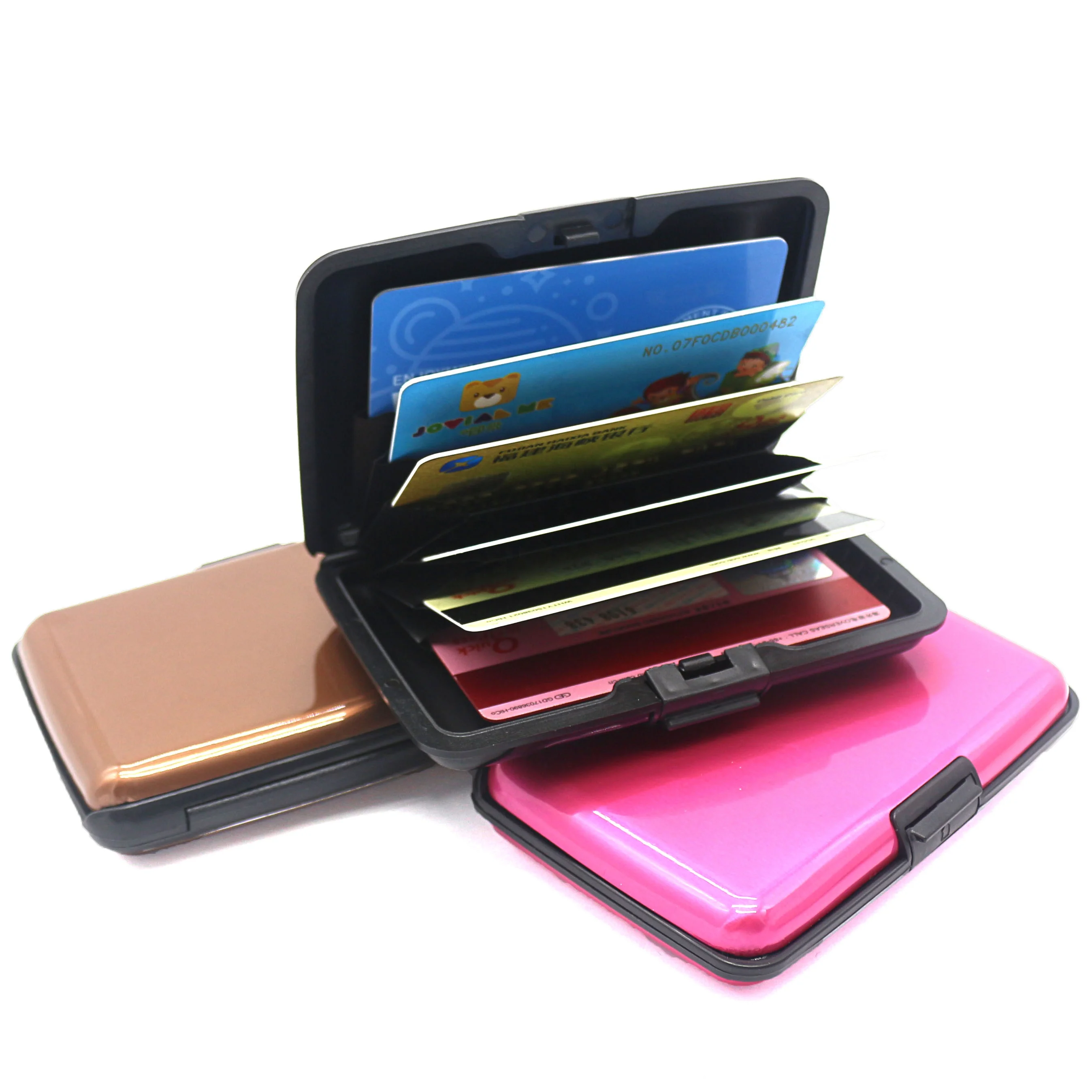 

Factory Direct Waterproof Antimagnetic ABS Credit Card Holder Wallet, Pantone color