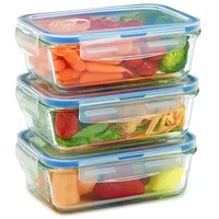 

Amazon hotselling Glass Food Prep Containers Food Storage Containers with Lids