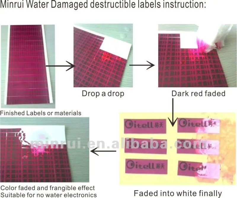 Custom 4mm Round Water Sensitive Warranty Screw Seal Stickers ...