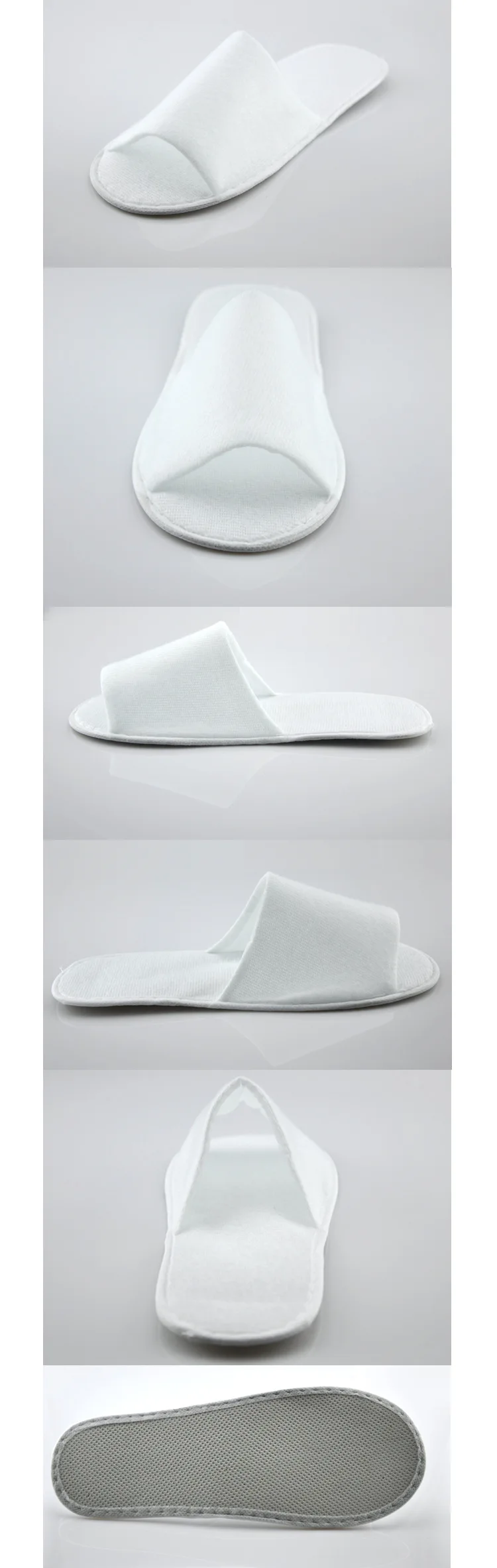 Hotels and hotels room consumables disposable slippers white non-woven fabric anti-skid thickening wholesale direct sales