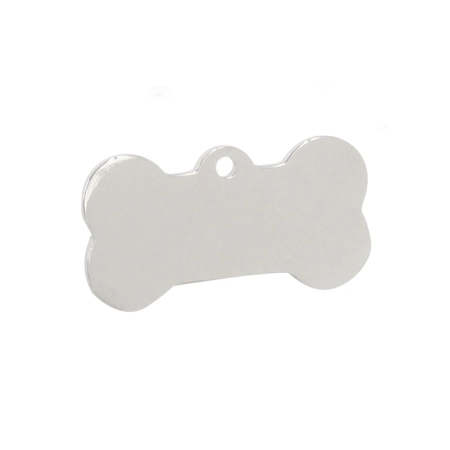 

16*31mm Wholesales Stainless Steel Mirror Polished DIY Customs Engrave Logo Name Dog Bone Charms Pendant