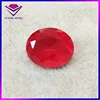 High Quality Synthetic Red Ruby Oval Cut 6x8mm Crystal Rough Ruby Stone
