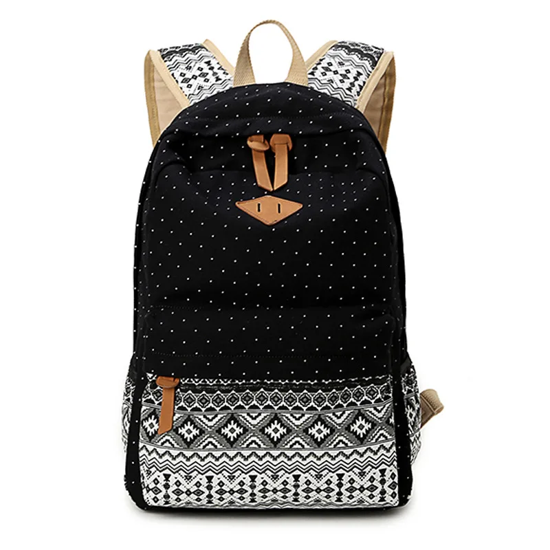 

YS-B008 2021 custom printed student college canvas girls backpacks university bag fashion backpack for women