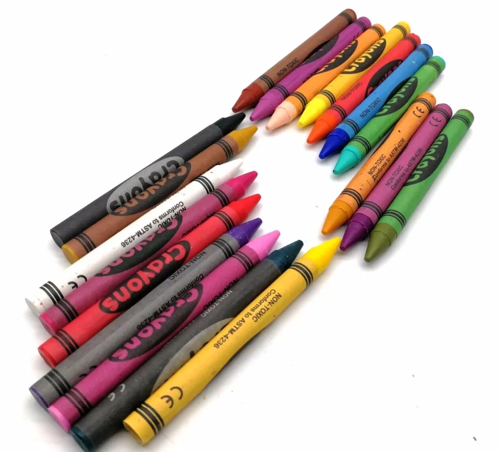 Regular Wax Crayon 80*8.8 Mm Soft For Kids Drawing Cheap Crayon - Buy ...