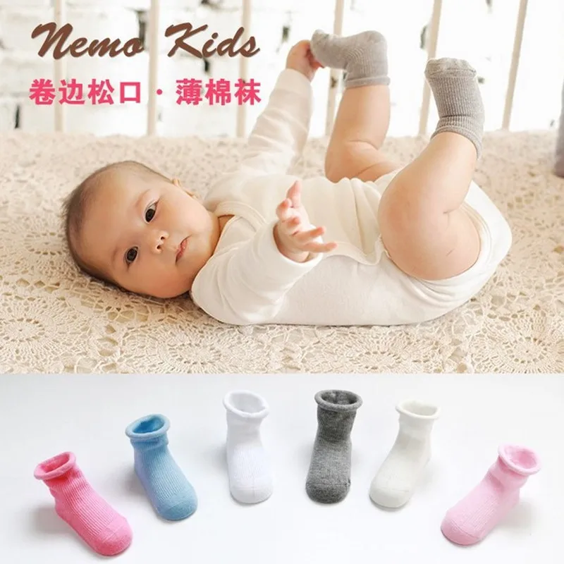 Free Shipping Baby Socks Neonatal Spring Padded manual Boneless seam Comfort relent Factory outlets
