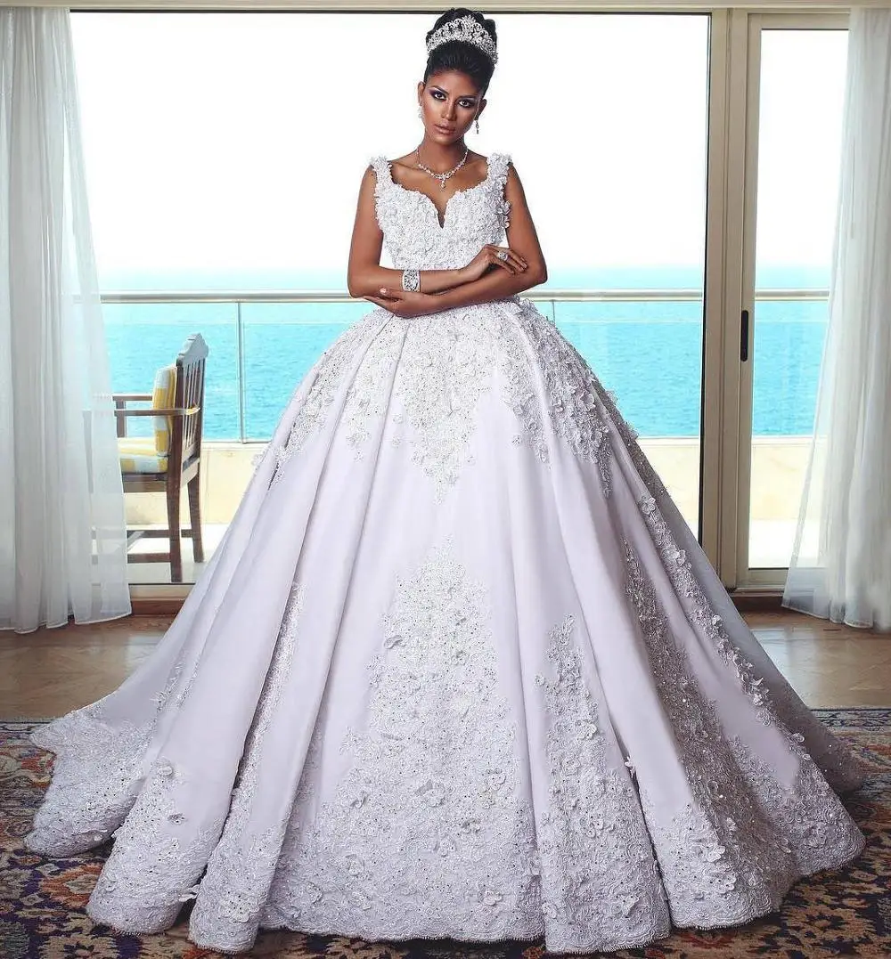 Zh3375g Gorgeous Designer Ball Gown Wedding Dresses Arabic Dubai