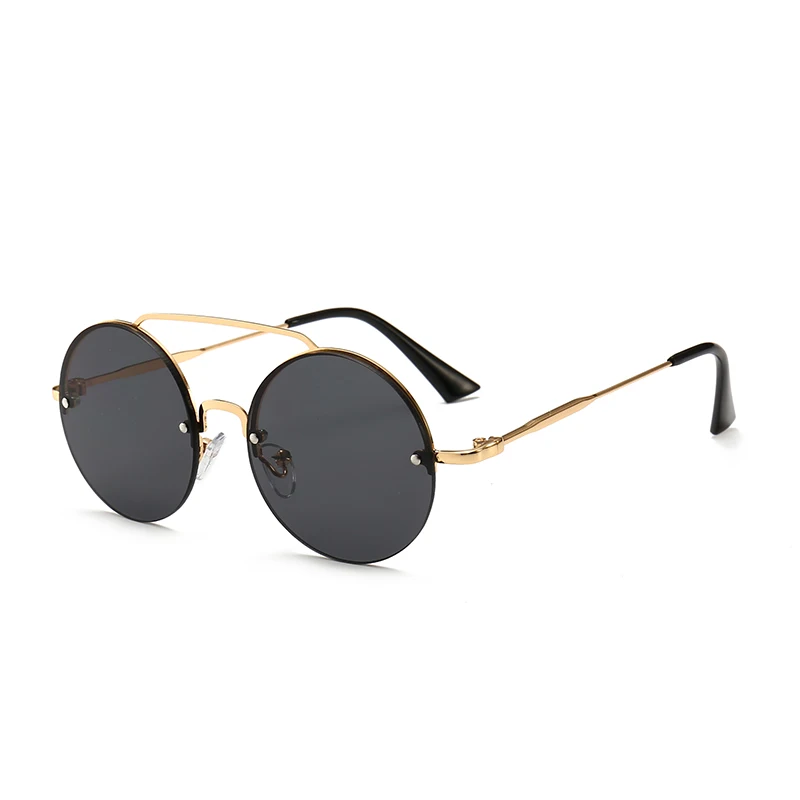 

23633 Superhot Eyewear Fashion Sun glasses 2019 Women Trending Half Frame Round Sunglasses