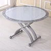 2018 Manual height adjustable round glass dining & study table/USA lift top coffee dining table mechanism, up and down adjust