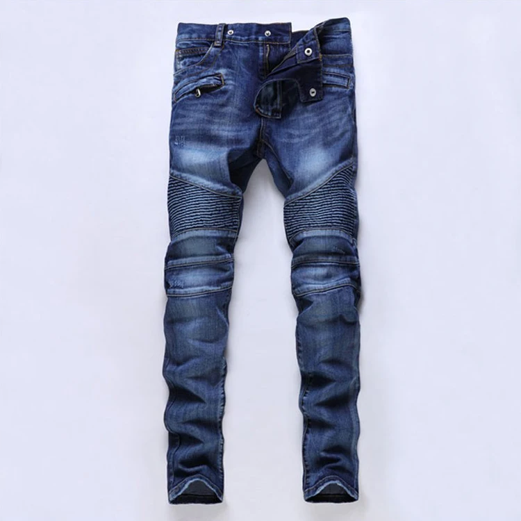 

New wholesale blue jeans classic fashion pants denim man jeans biker