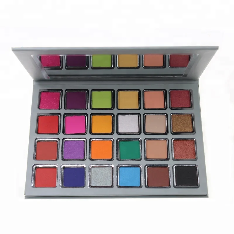 

Professional Metallic Colors Makeup Cardboard Eyeshadow Palette Private Label