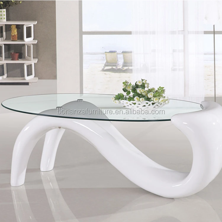 T-203#Made in GuangDong Modern cheap small ABS base glass top living room center table design