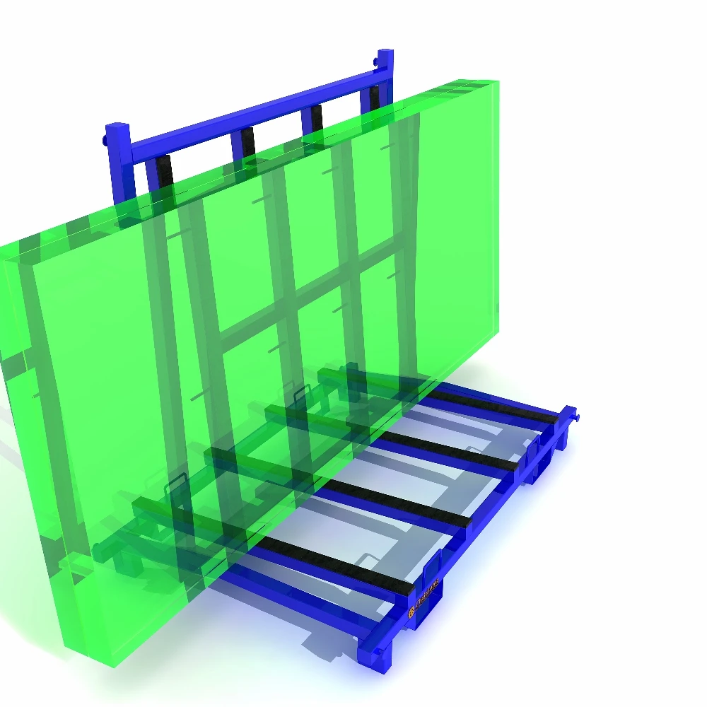 时尚玻璃架运输玻璃l框架架移动玻璃储物架堆叠架 & 货架