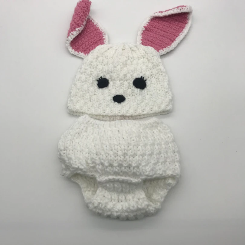 
Baby babies cute knit one hat shorts winter rabbit ears style 