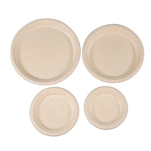 Image of Biodegradable sugar cane disposable plates