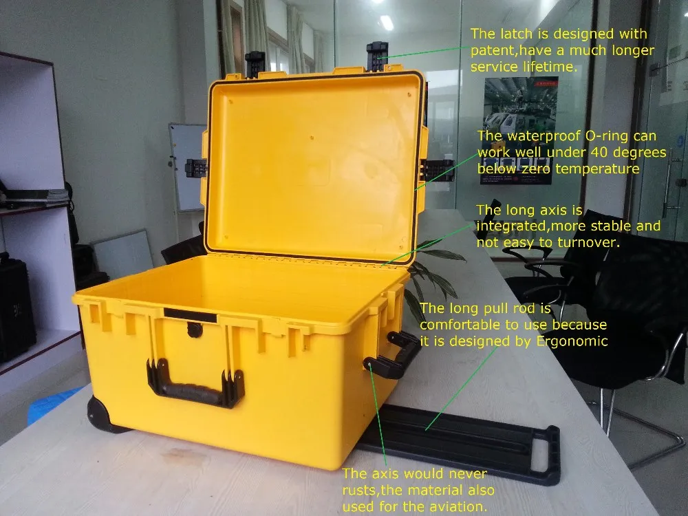 Tricases M2750 Military Standard Waterproof Hard Plastic Fireproof Case