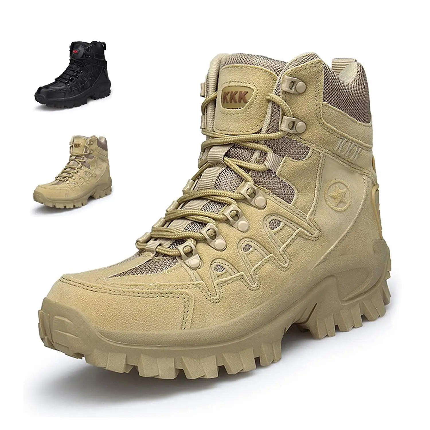 Buy ENLEN&BENNA Men’s Combat Boots Military Coyote Desert Boots ...