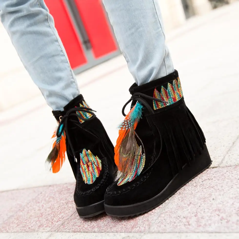 Large Size 34 43 Indian Shoes for Women Autumn Winter Warm