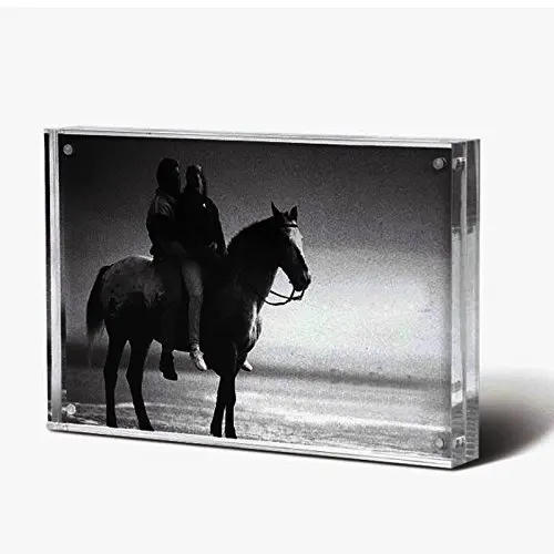 Standing Magnetic Clear Acrylic Perspex Photo Frames Block(5x7")