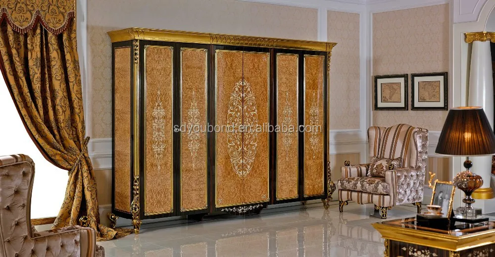 0061 italien classique mobilier de chambre, de luxe chambre ... Chambre a coucher italienne de luxe