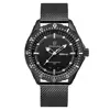 GOLDEN HOUR Fashion Casual Watch Men Mesh Steel Strap Concise Black Dial Date Week Display Top Brand Luxury Classic Watches Man