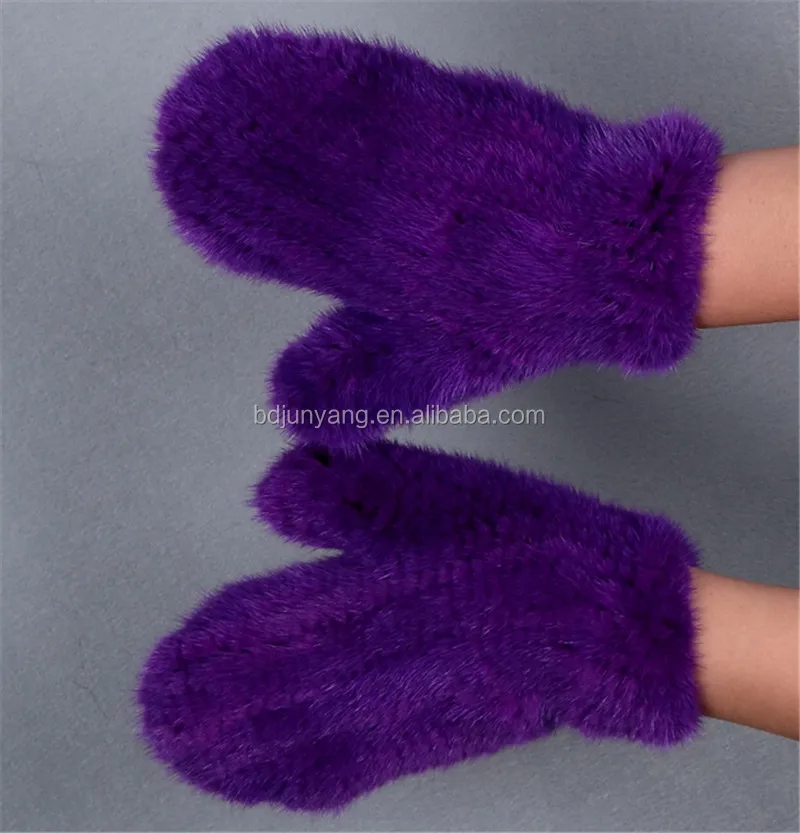 fur massage gloves