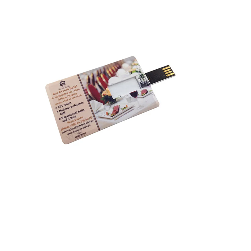

64MB-128GB OEM Credit Card/Business Card USB Flash Drive Stick Drive, White