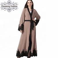 

1545# Traditional Islamic Modest Fashion Clothing Ladies Middle East Open Abaya In Dubai 2018