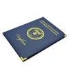 Hot Sale Diploma Folder With Matel Corner,Popular Clear Pu Leather Certificate Document Cover