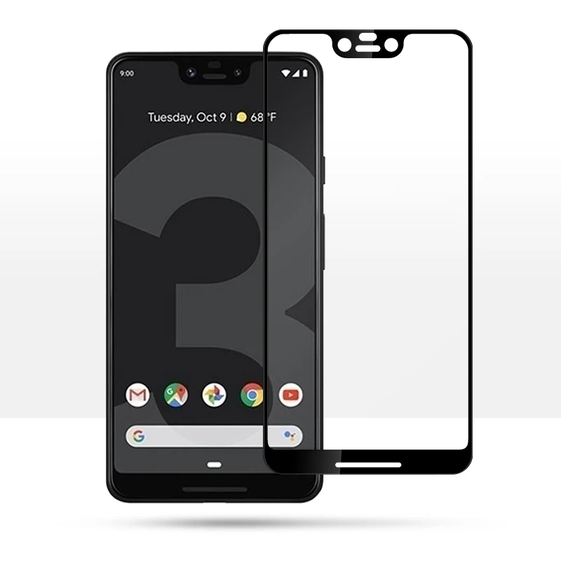 

3D curved full screen tempered glass for pixel 3 screen protector, 0.3mm thin 9H hardness for Google Pixel 3 XL protector