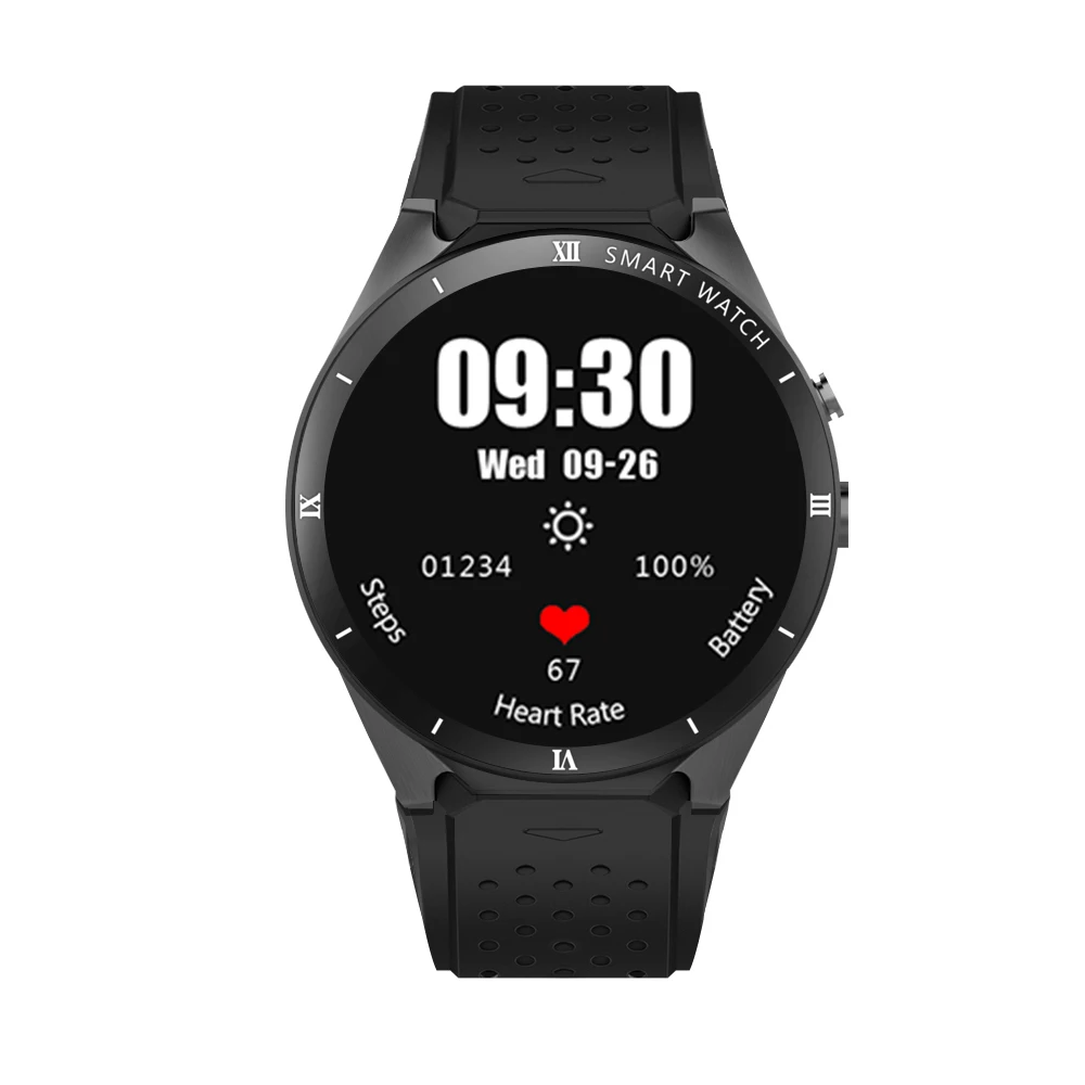 

3G GPS WIFI SIM Card CE ROHS AMOLED Touch Screen Camera Heart Rate Monitor Bluetooth Android Smart Watch Phone Kingwear KW88 Pro, Black;red;white;gold