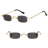 

DLL6295 fashion retro metal steampunk narrow sunglasses men women sun glasses