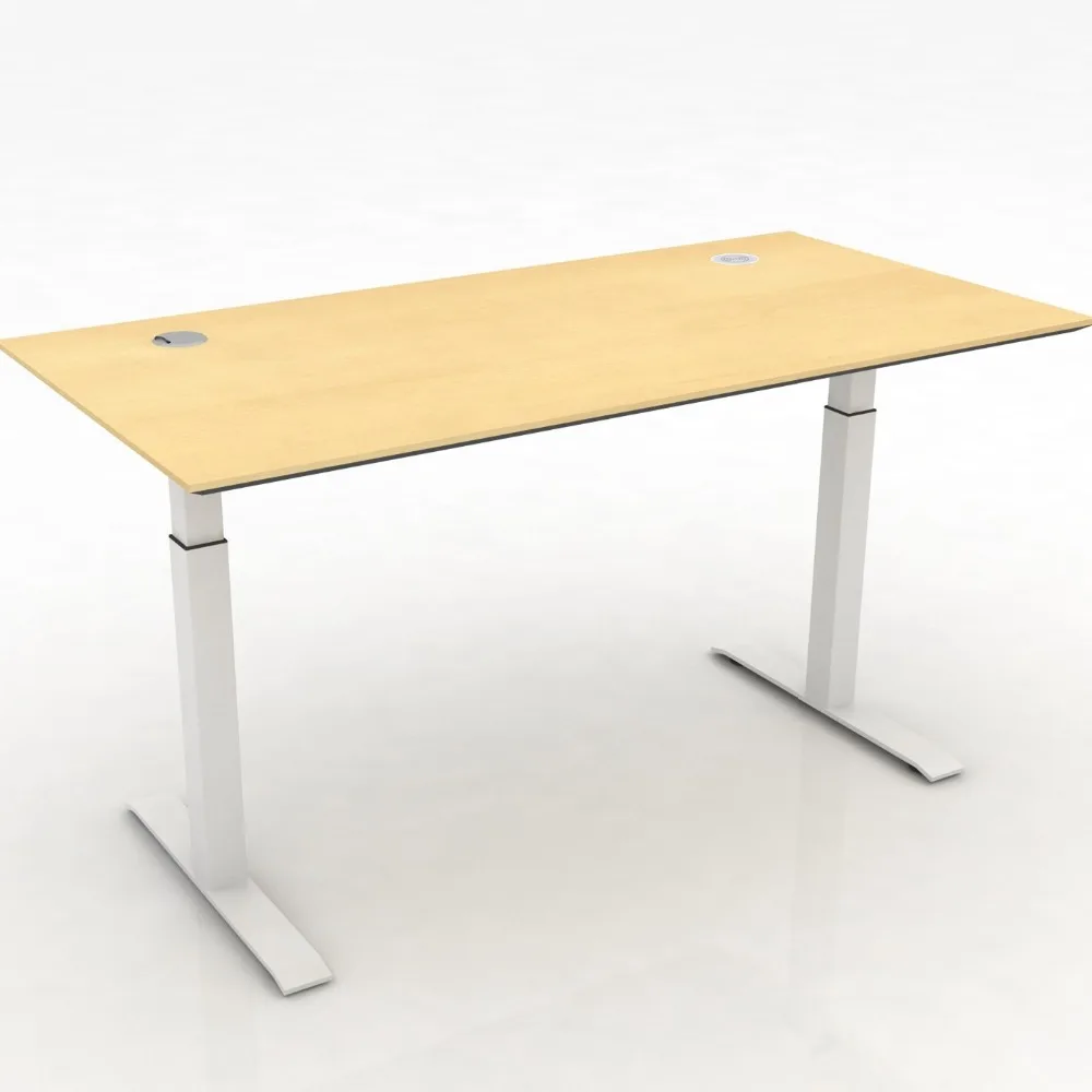 Steel Legs Electric Height Adjustable Office Desk Electric Height