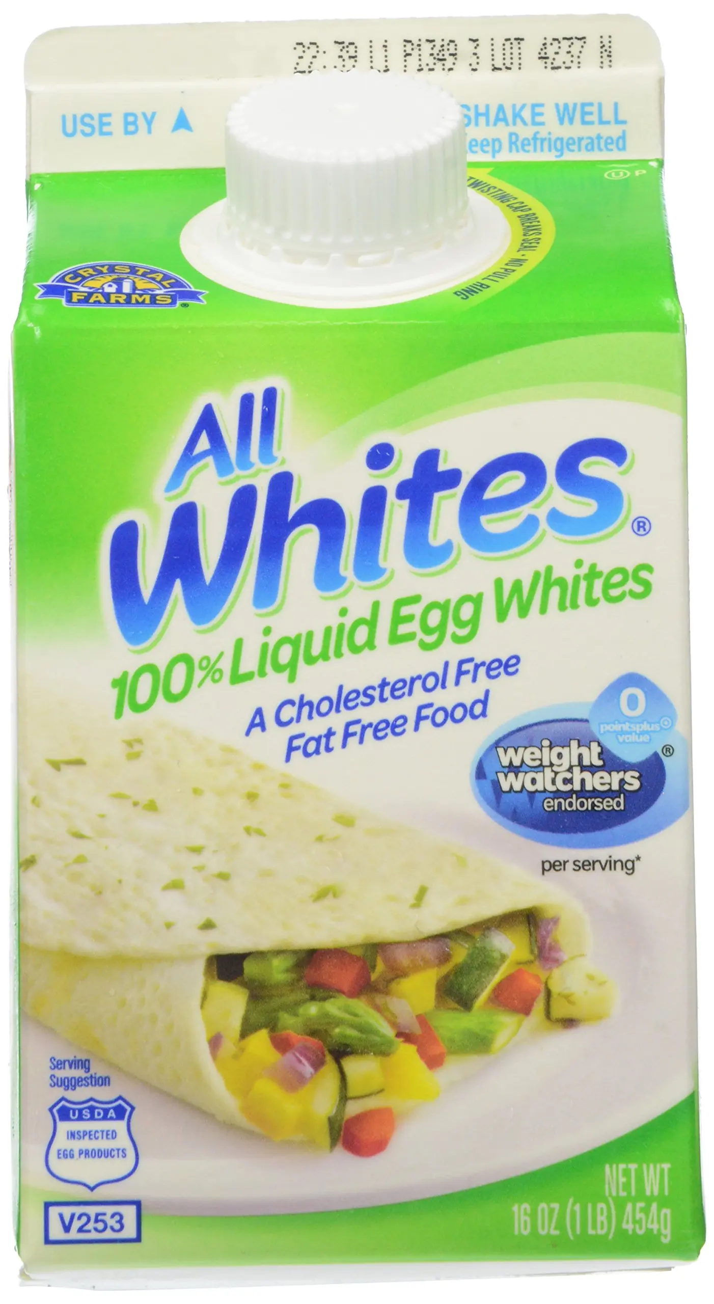 Buy CRYSTAL FARMS LIQUID EGG WHITES BETTERN EGGS PLUS OMEGA3 14 OZ