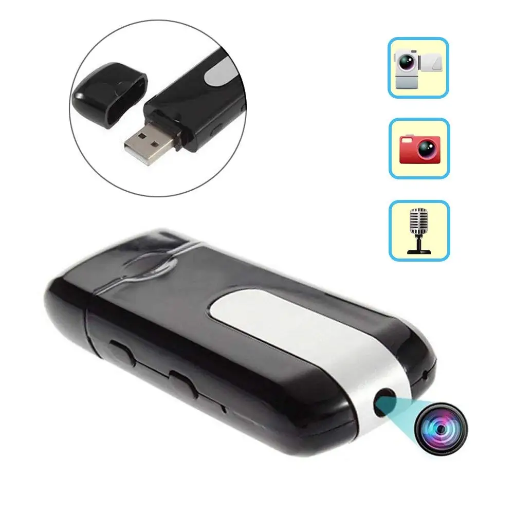 Mini-Kamera USB-Flash-Laufwerk Spy Cam HD 5MP DVR Recorder Video U8 GY 